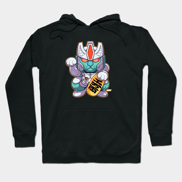 Lucky Cat-tron Hoodie by ZeroMayhem